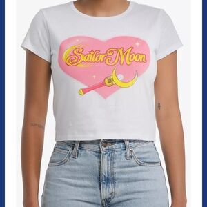 White Sailor Moon CropTop Tee